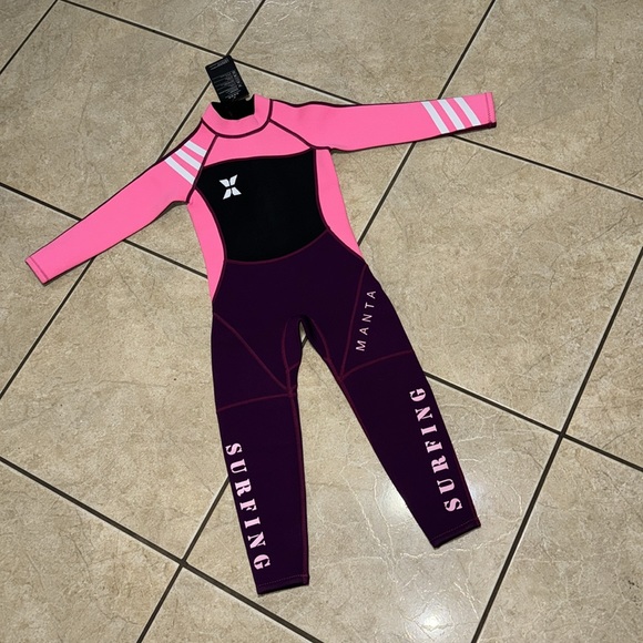 DIVE & SAIL Scuba Suit Kids Neoprene Thermal Wetsuit Girls Pink L - Picture 5 of 10